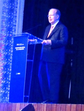 José Luis Corripio (Pepín) durante su inesperada intervención