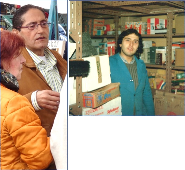 Con Toi, el 9 de junio de 2019; y a la derecha, en 1986, en la Ferretera