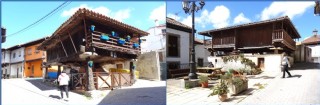 Paneras en la calle Gutierre de Hevia y Plaza del Rey, en Santa Eulalia. | EL ECO