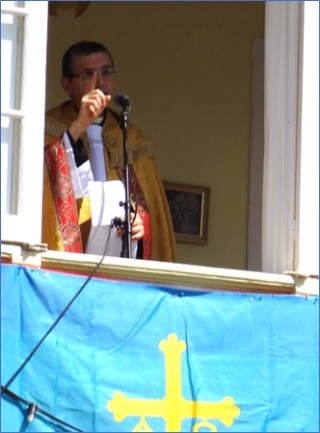 Vista del Israel David Peña Peña durante el sermón