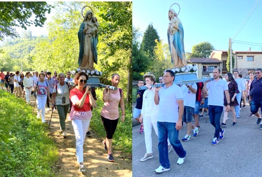 Imagenes de la Virgen del Rosario y la de La Velilla