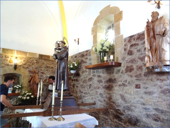 Las tres imágenes de la Capilla: Santa María, San Antonio y San Jerónimo