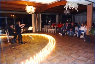 Imagen del concierto del Duo Amati en Hosteria de Torazo