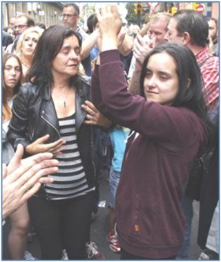 Familiares de Germán en la manifestación celebrada en Gijón