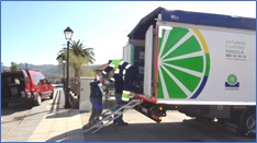 Imagen del camión de punto limpio movil en Santa Eulalia de Cabranes